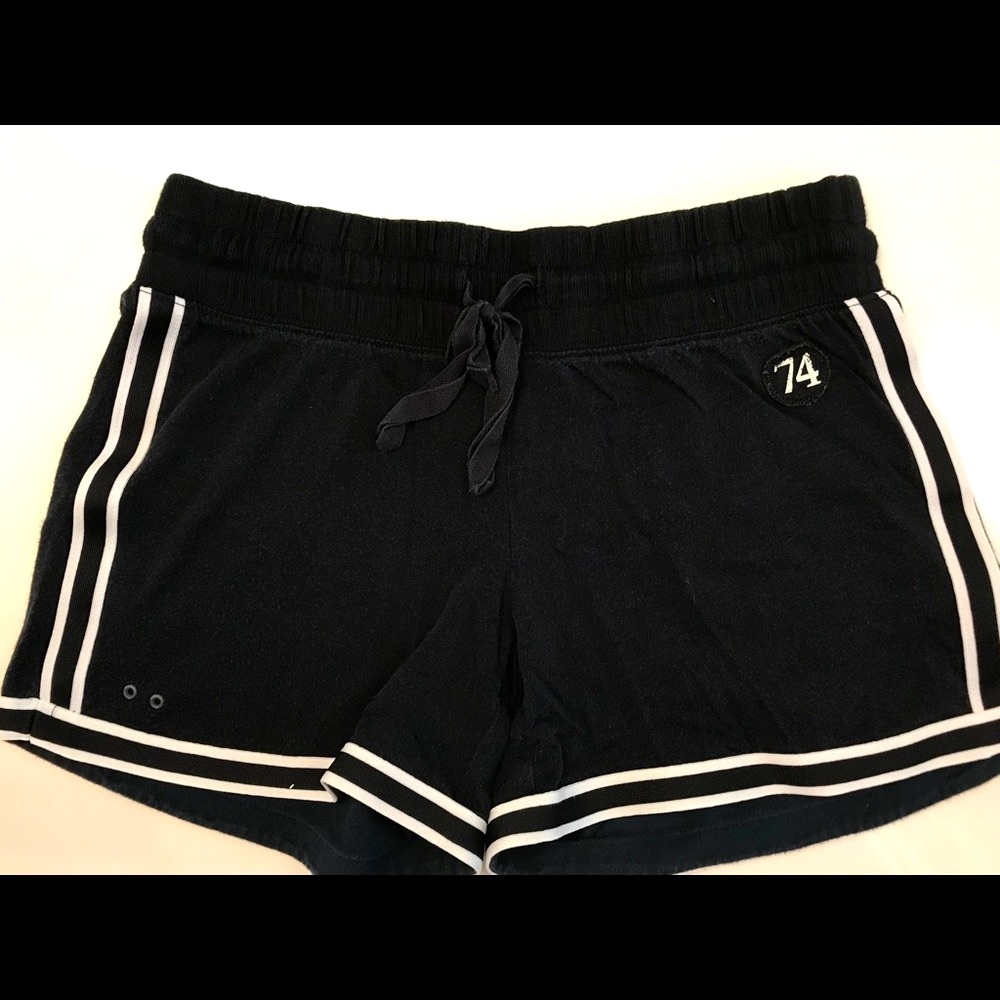🖤🤍👖CONVERSE Black Cotton Knit Athletic Shorts NEW